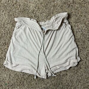 Princess Polly Beige Ribbed Shorts
